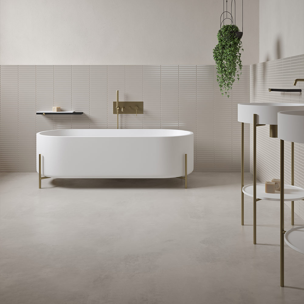 Award winning bathroom design, console, sinks and modern bathtub