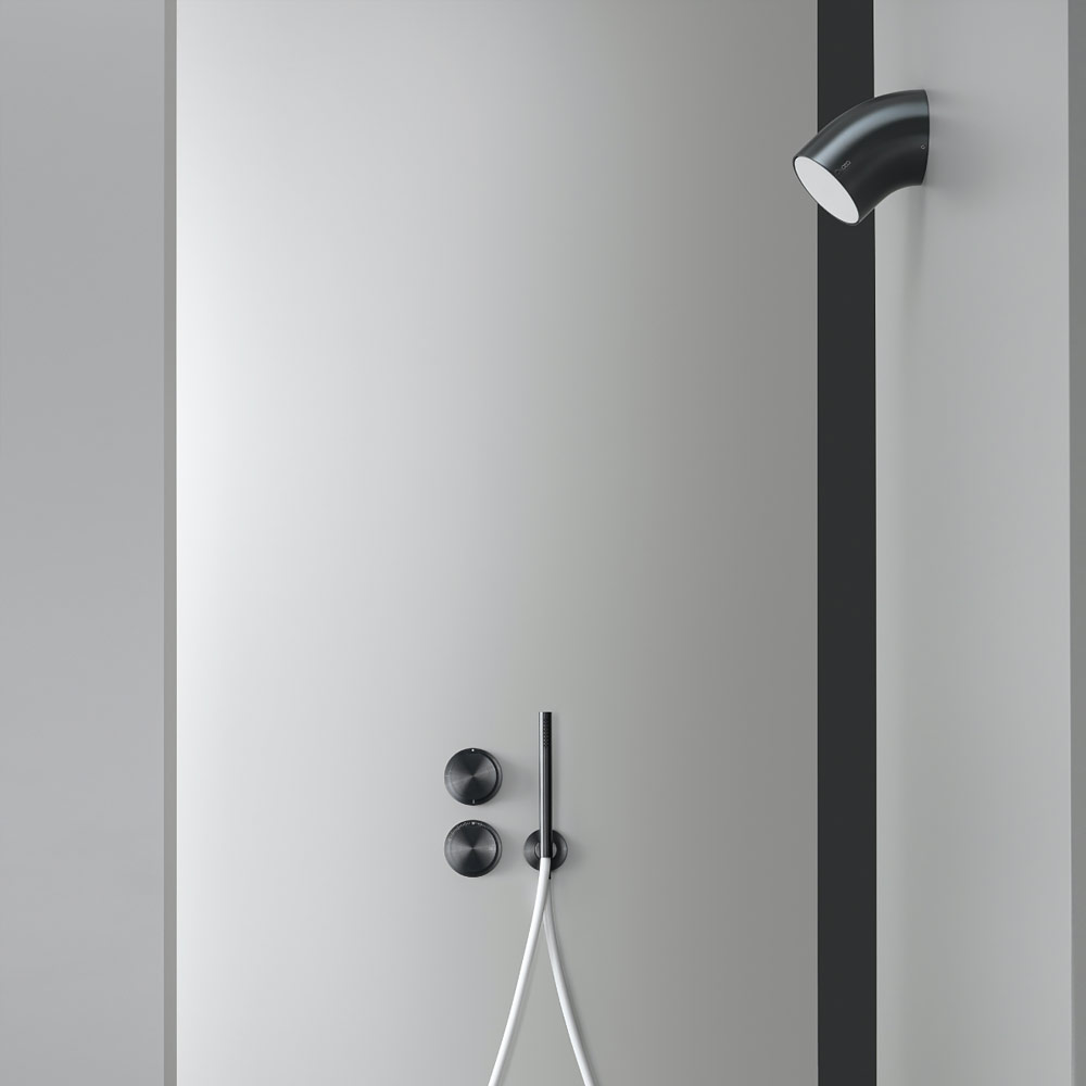 Bathroom shower head Fre 41 by Ceadesign, black color